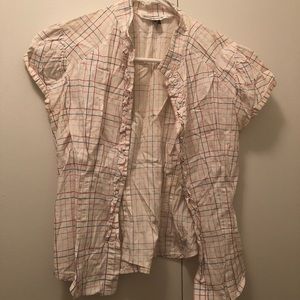 dvf blouse checkered 6 s